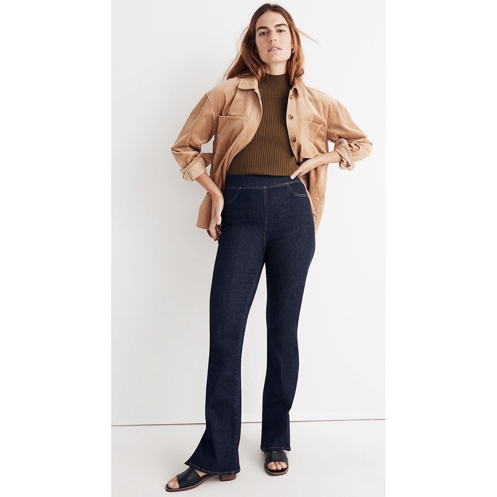 Madewell Pull-On Skinny Flare Jeans in‎ Havenley Wash 25 Blue Outdoorsy Artsy